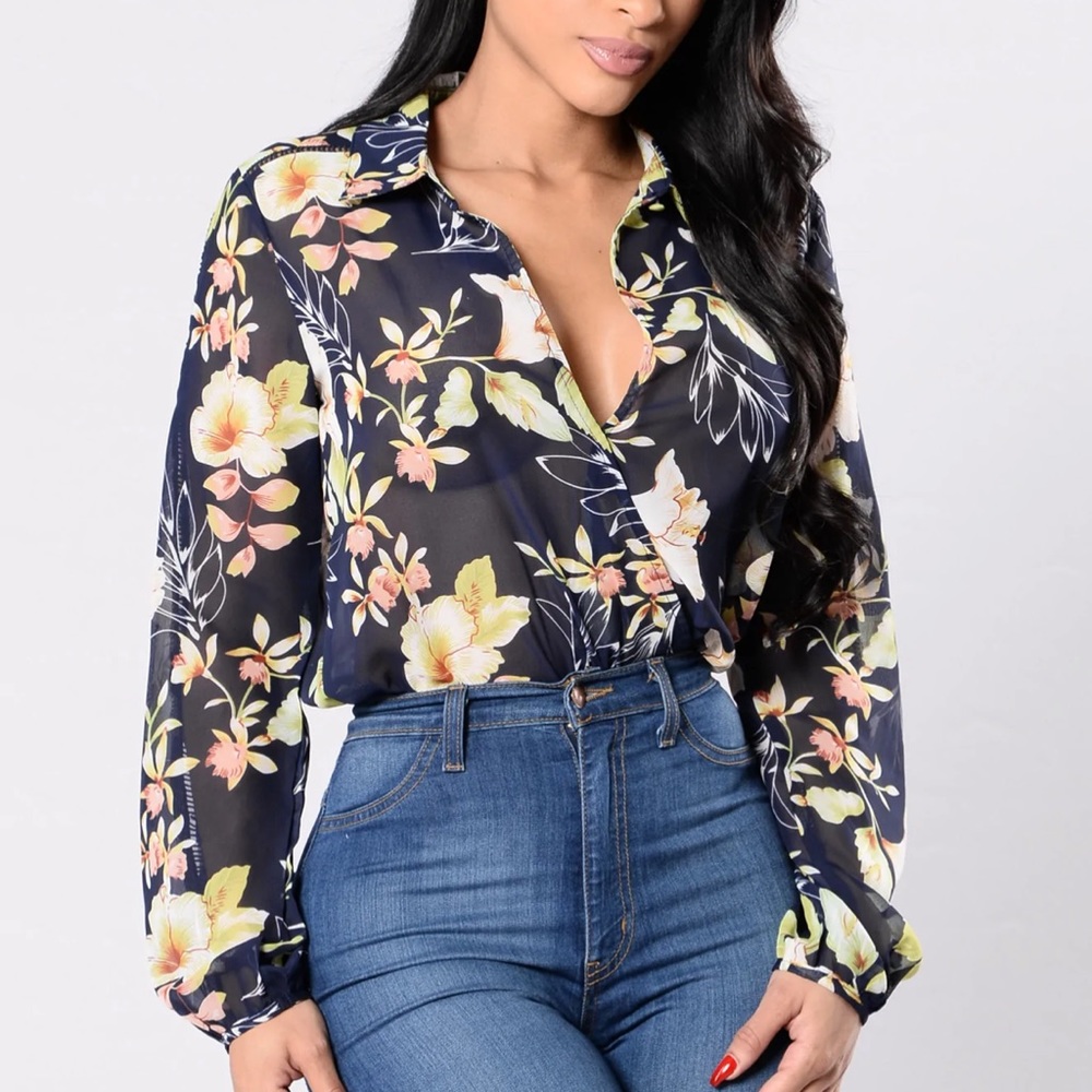 Fashion Nova Floral Bodysuit